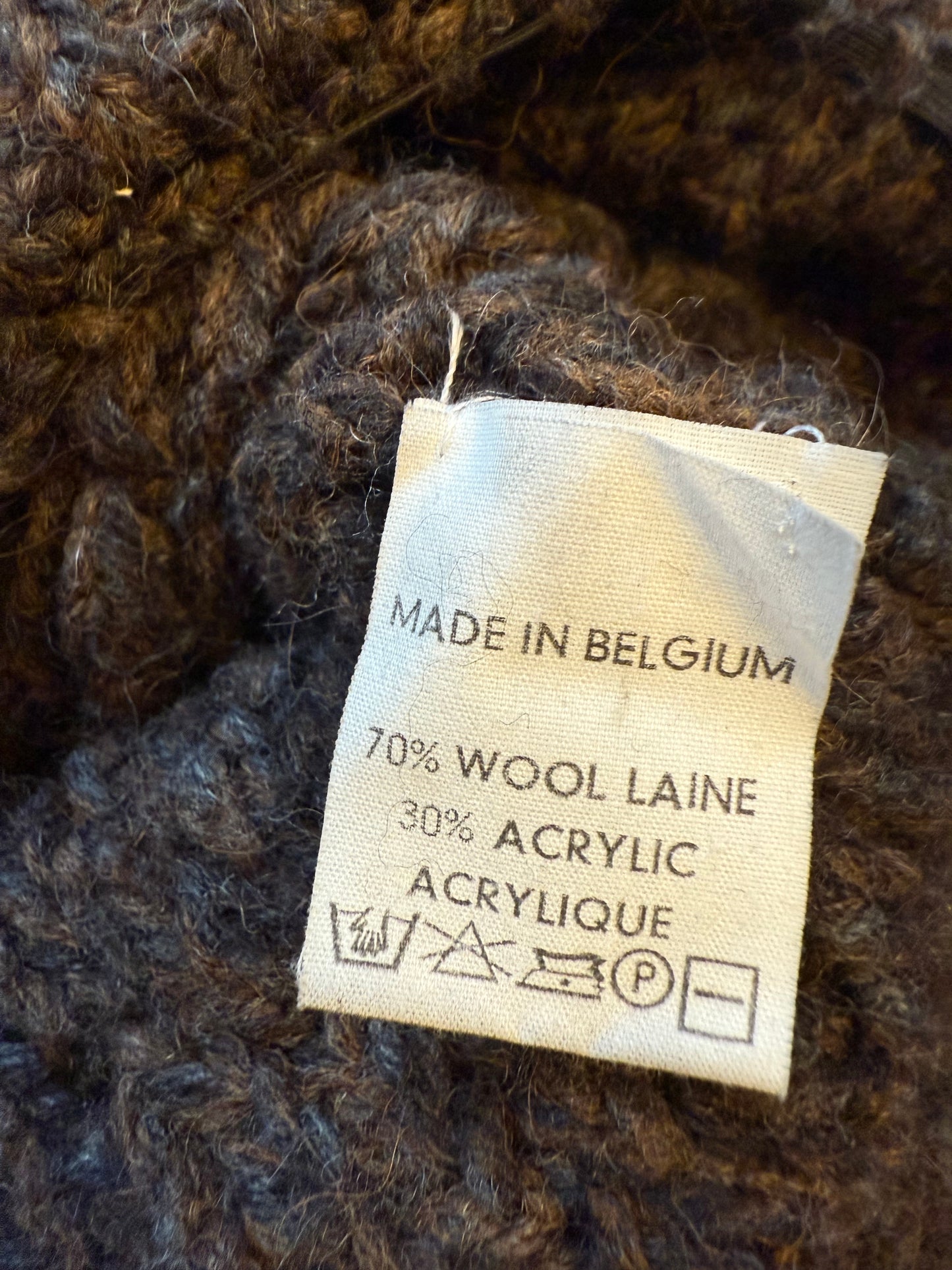 Veronique Branquinho FW 2004 brown wool knit tunic sweater