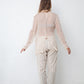 Hussein Chalayan 2000's sheer silk soft pink blazer