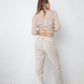Vintage 1900's Victorian beige cotton striped split drawers / pants
