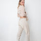 Vintage 1900's Victorian beige cotton striped split drawers / pants