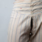Vintage 1900's Victorian beige cotton striped split drawers / pants