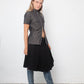 Dries van Noten 90's grey cotton shirt with 2 way zipper and mandarin collar