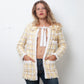 Chanel Cruise 2004 butter yellow and white tweed jacket