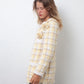 Chanel Cruise 2004 butter yellow and white tweed jacket