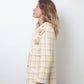 Chanel Cruise 2004 butter yellow and white tweed jacket
