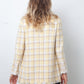 Chanel Cruise 2004 butter yellow and white tweed jacket