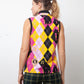 Christian Dior SS 2005 argyle print sleeveless polo shirt