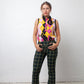 Christian Dior SS 2005 argyle print sleeveless polo shirt