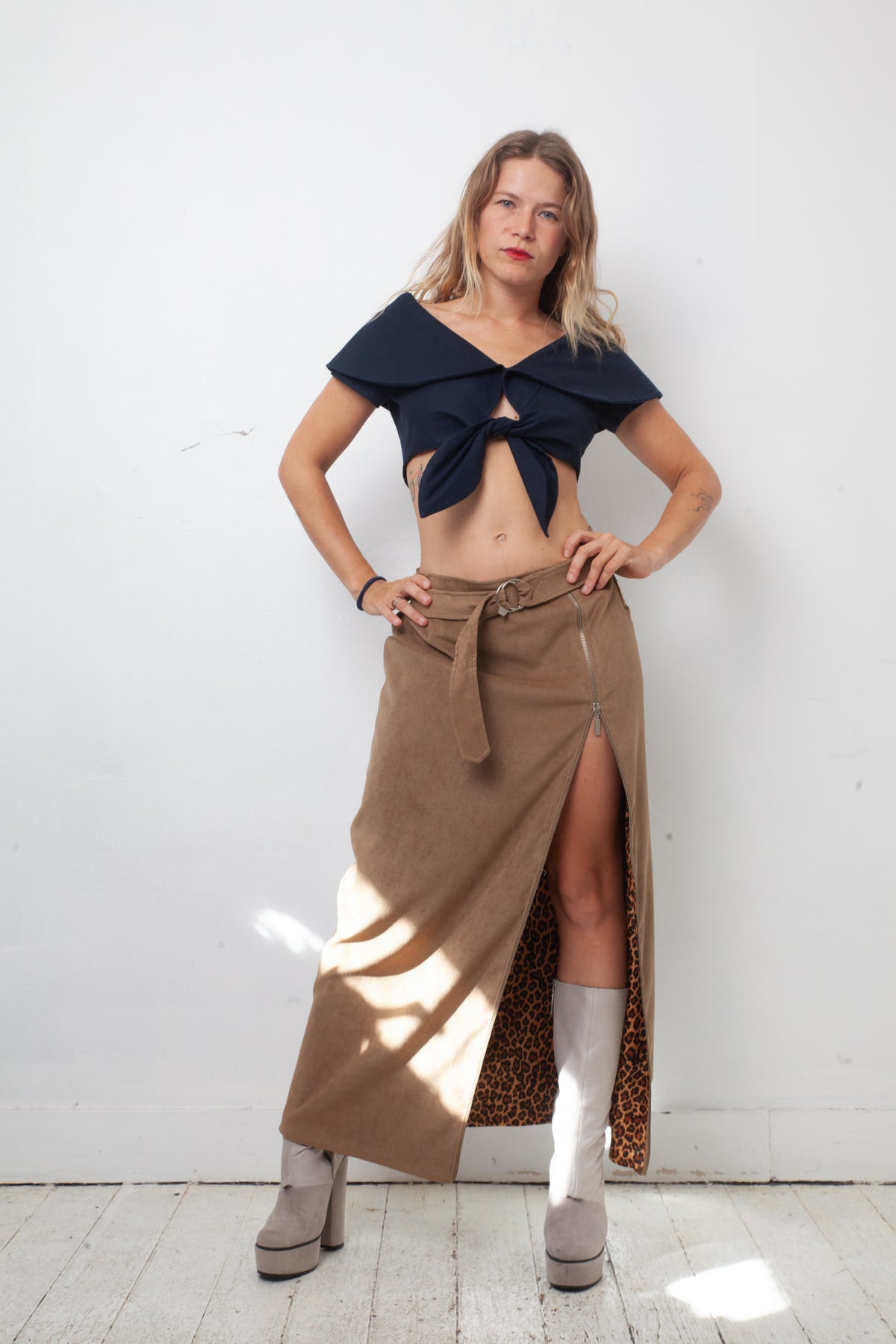 Angelo Tarlazzi 90's navy bolero jacket / cape