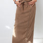 Jean Charles de Castelbajac 90's velvet beige maxi skirt with leopard lining