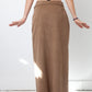Jean Charles de Castelbajac 90's velvet beige maxi skirt with leopard lining