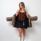 Vintage 1950's oslo leopard fur cropped coat