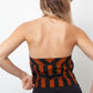 Kenzo 90's striped brown and black halter top