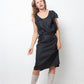 Ann Demeulemeester FW 1998 "4 holes" midnight wrap dress
