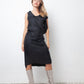 Ann Demeulemeester FW 1998 "4 holes" midnight wrap dress