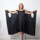 Ann Demeulemeester FW 1998 "4 holes" midnight wrap dress