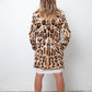Pollini 2000's goat fur coat with leopard print