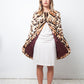 Pollini 2000's goat fur coat with leopard print