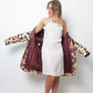 Pollini 2000's goat fur coat with leopard print