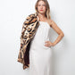 Pollini 2000's goat fur coat with leopard print