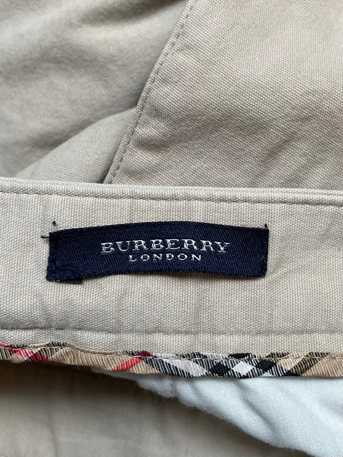 Burberry 2000's beige cotton men's trousers