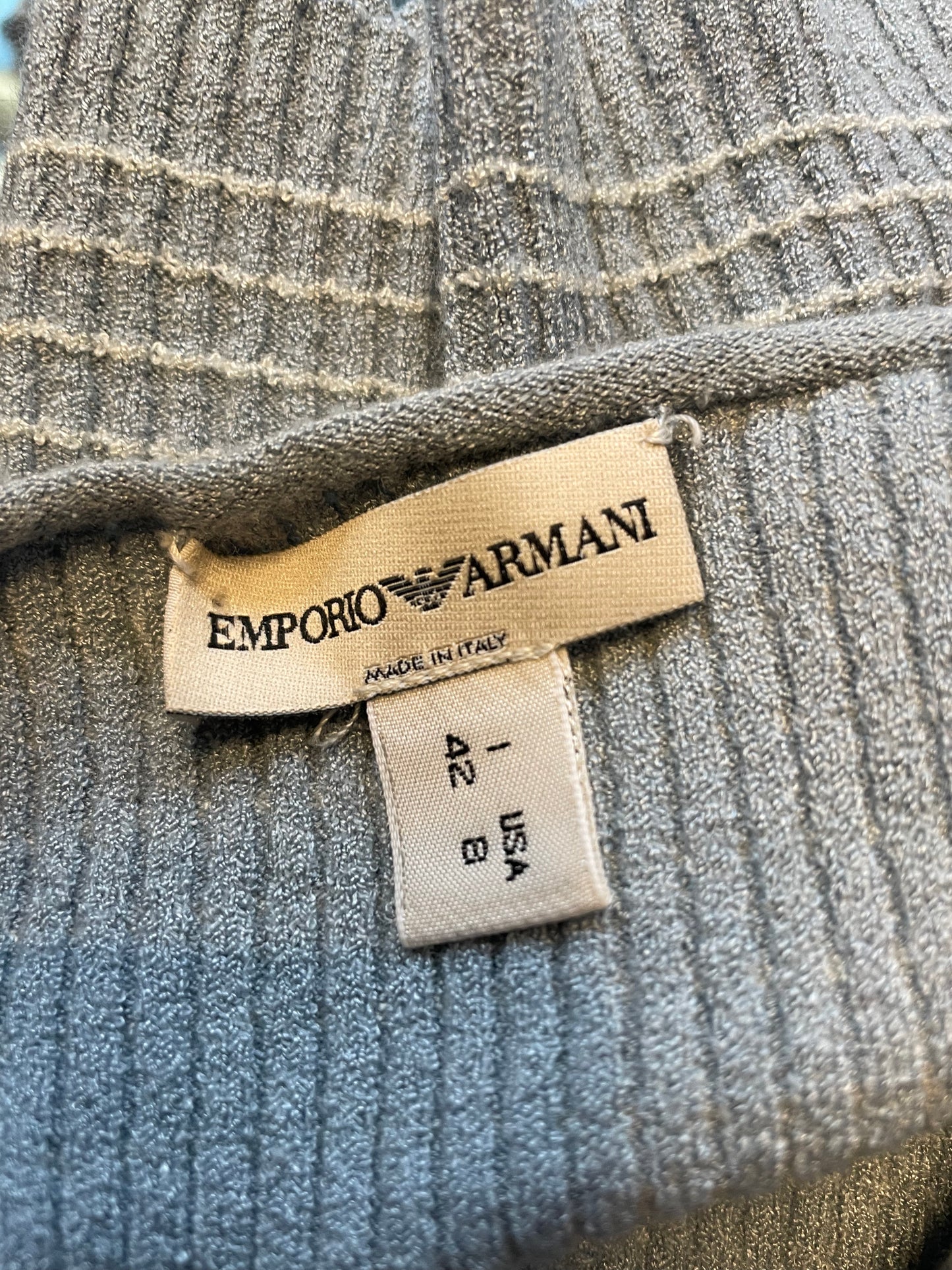 Emporio Armani 2000's knit light blue halter top