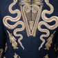 Roberto Cavalli Fall 2016 runway military jacket with golden snake embroideries