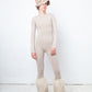 Prada 2000's beige knit body hugging jumpsuit