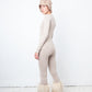 Prada 2000's beige knit body hugging jumpsuit