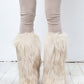 1970's hairy white Yeti boots size 39