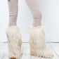 1970's hairy white Yeti boots size 39