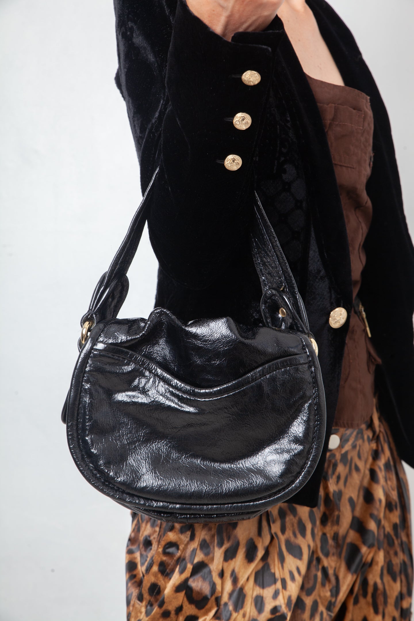 Marc by Marc Jacobs 2010's patent leather black mini shoulder bag