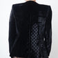 Balmain Fall 2012 black velvet dévoré Fabergé pattern blazer