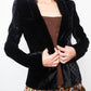 Balmain Fall 2012 black velvet dévoré Fabergé pattern blazer