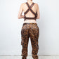 Jean Paul Gaultier 90's brown cargo harness top with multiple pockets and open back
