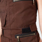 Jean Paul Gaultier 90's brown cargo harness top with multiple pockets and open back