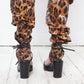 Ann Demeulemeester chunky heel platform black sandals with leather straps size 38