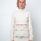 Nina Ricci 2000's cream slashed wool sweater