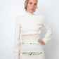 Nina Ricci 2000's cream slashed wool sweater