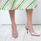 Prada 90's silk soft pink pointy heels with ankle strap size 38,5