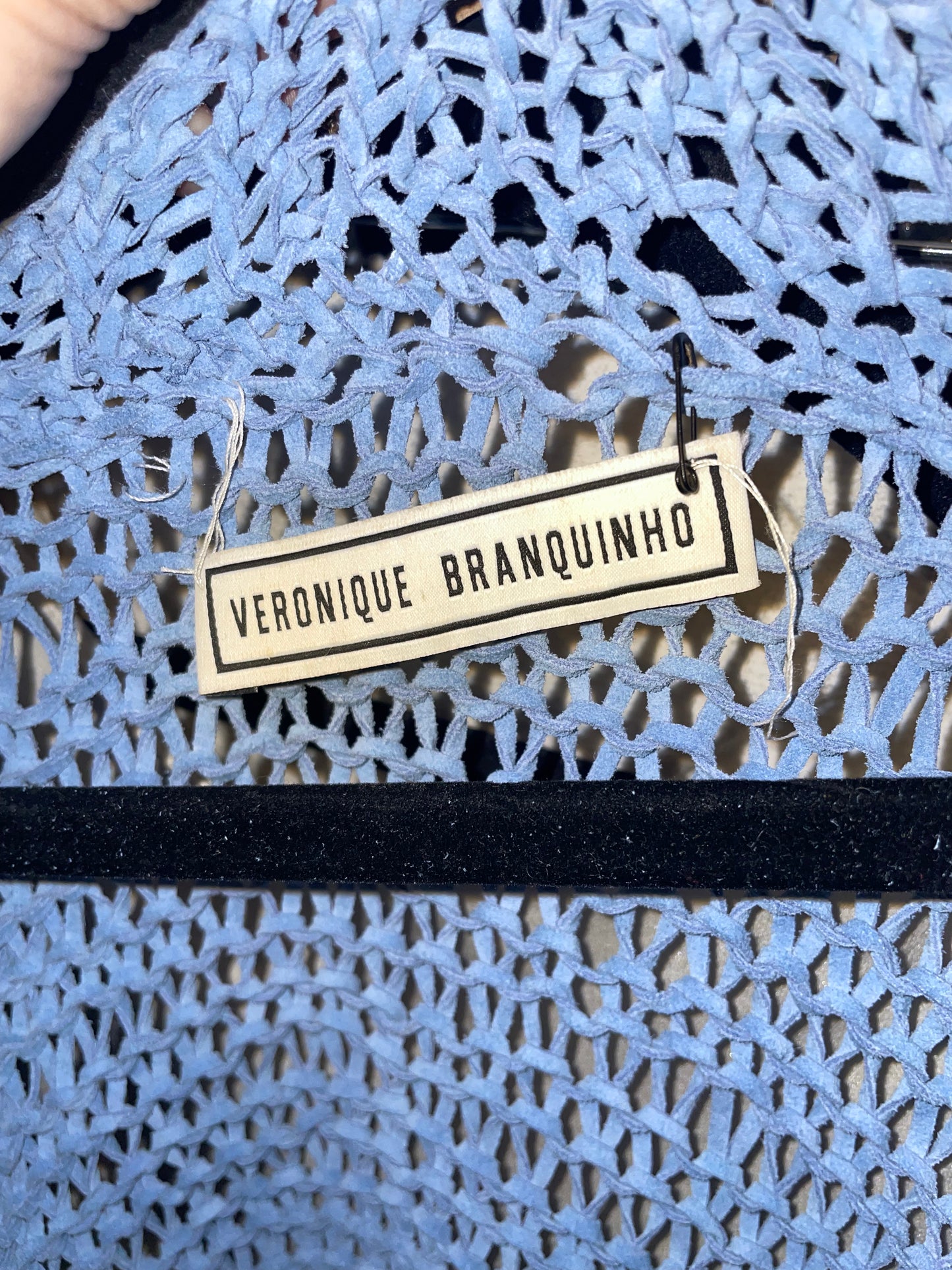 Veronique Branquinho 2000's prototype leather woven sweater