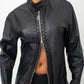 Dirk Bikkembergs 2000's leather jacket with lace zipper detail