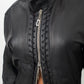 Dirk Bikkembergs 2000's leather jacket with lace zipper detail