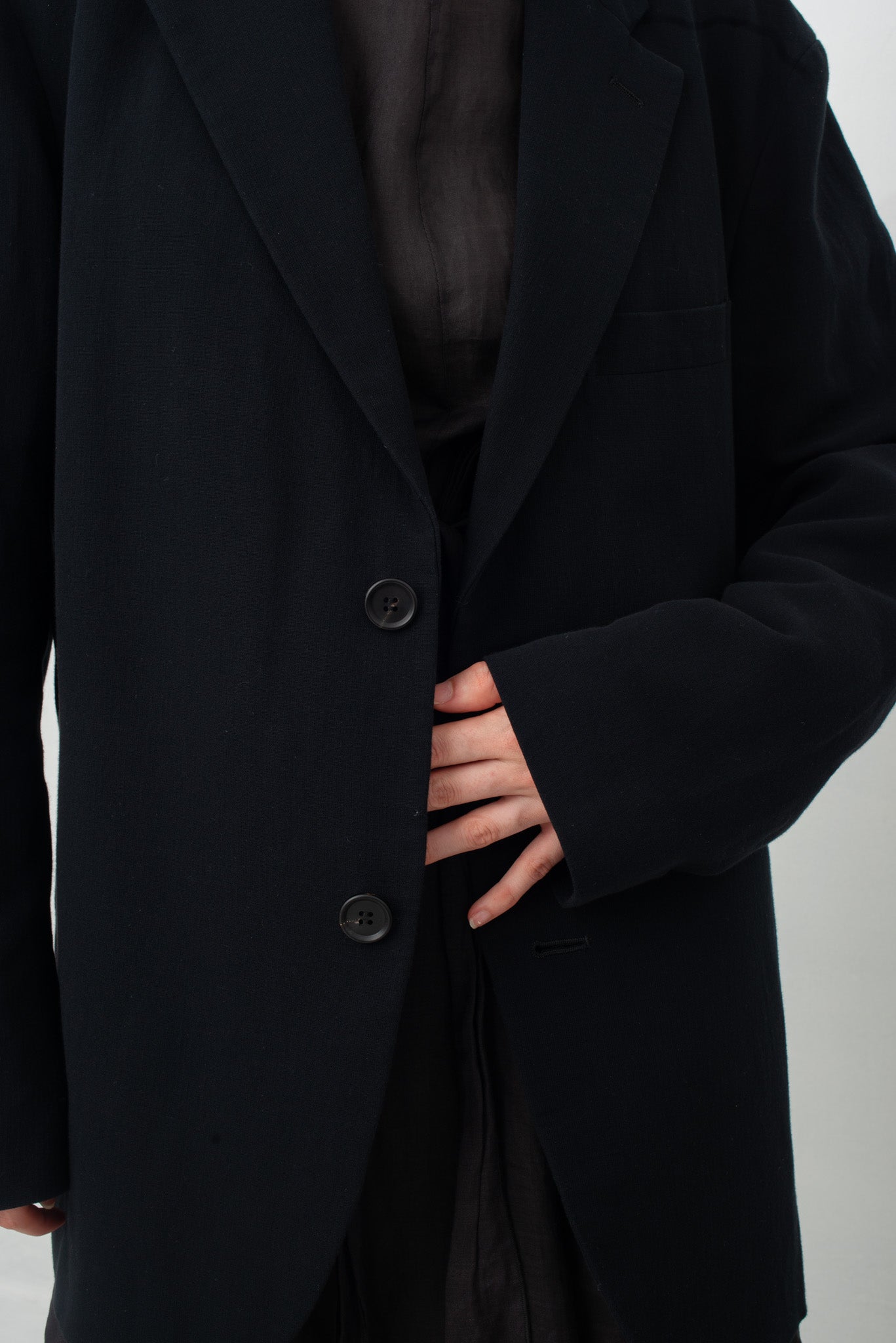 Issey Miyake Men's 2010's black blazer