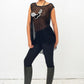 Ann Demeulemeester 2000's black fishnet top with back draping