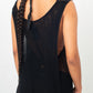 Ann Demeulemeester 2000's black fishnet top with back draping