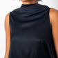 Ann Demeulemeester 2000's black silk dress with draped open back