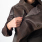 Rick Owens FW 2010 sleeveless down coat with leather collar