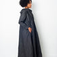 Issey Miyake 90's grey maxi wrinkled paper dress