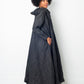 Issey Miyake 90's grey maxi wrinkled paper dress